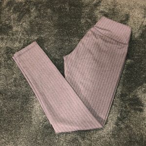 Grey stripe leggings